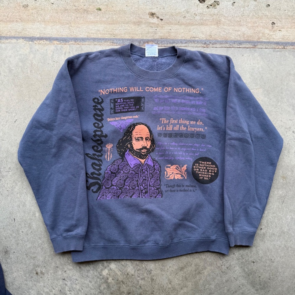 Vintage Oregon Shakespeare Festival Sweatshirt Gildan William Shakespeare Navy L